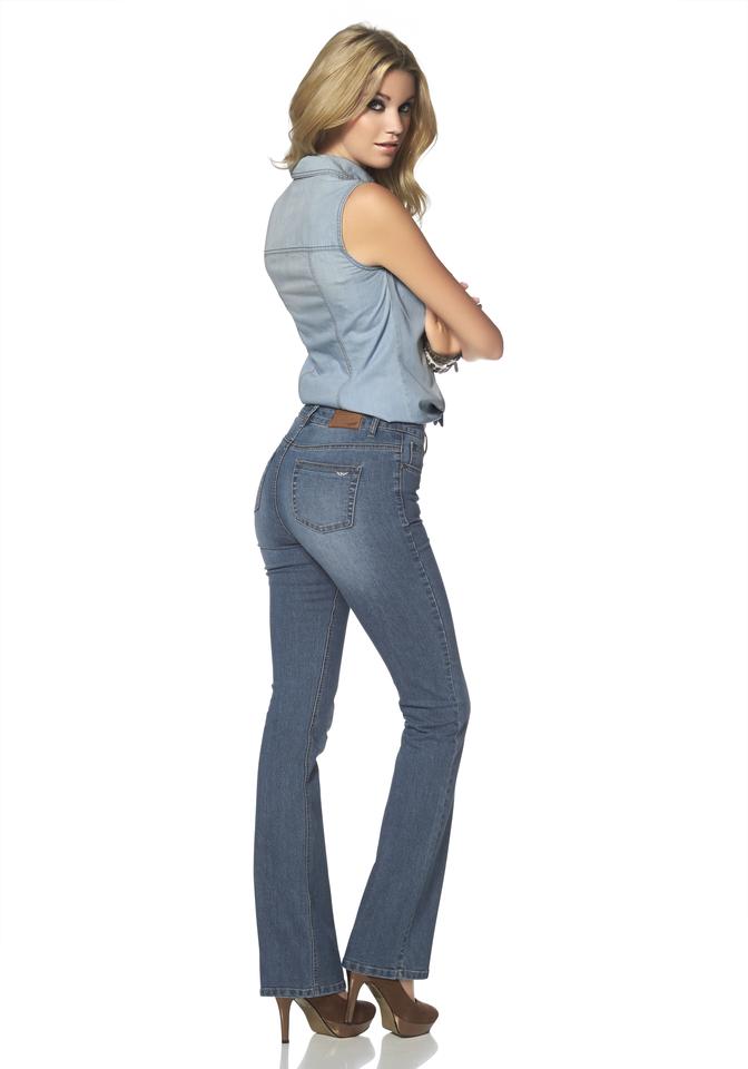 ARIZONA High-waist-Jeans Bootcut mit komfortabler Leibhöhe in Blau 