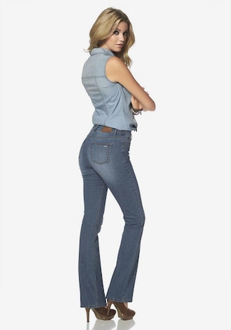 ARIZONA Bootcut High-waist-Jeans 'Bootcut mit komfortabler Leibhöhe' in Blau