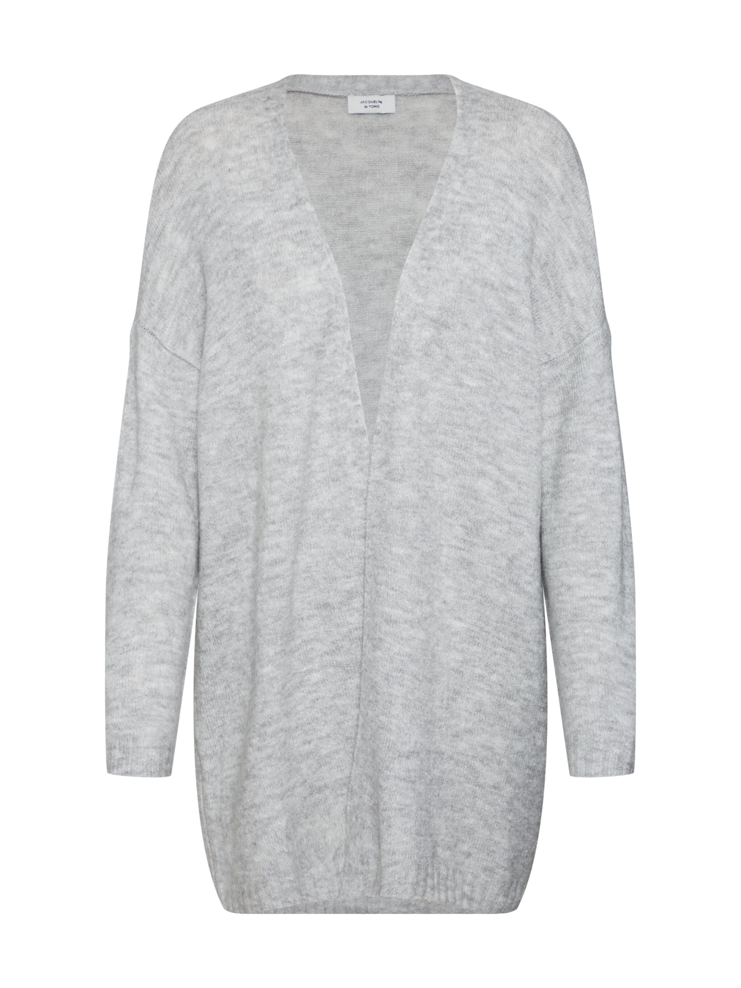 JACQUELINE de YONG - Gebreid vest in de kleur Lichtgrijs