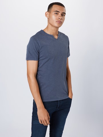 mėlyna JACK & JONES Standartinis modelis Marškinėliai 'Split': priekis