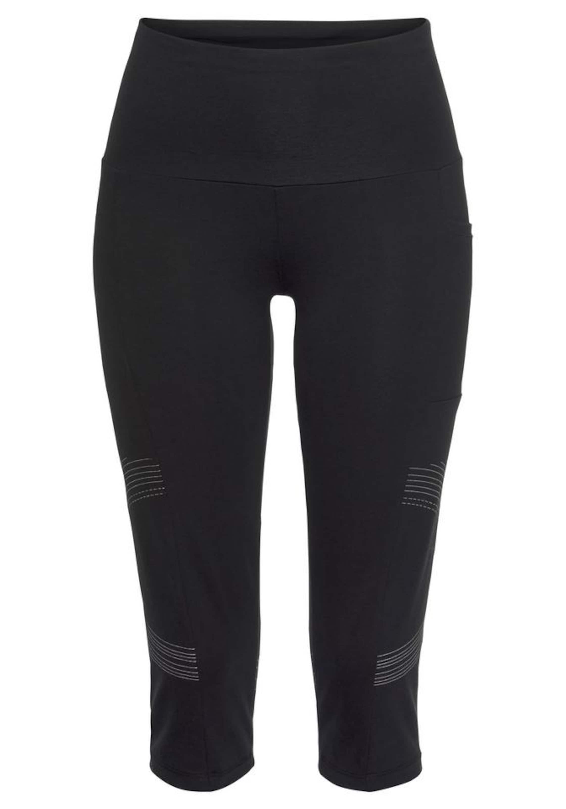 LASCANA ACTIVE Skinny Workout Pants in Black: front