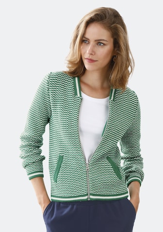 Looxent Knit Cardigan in Green: front