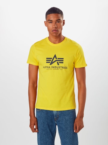 T-Shirt ALPHA INDUSTRIES en jaune : devant