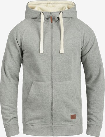 BLEND Zip-Up Hoodie 'Speedy' in Grey: front