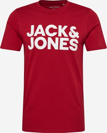 Tricou de la JACK & JONES pe roșu: față