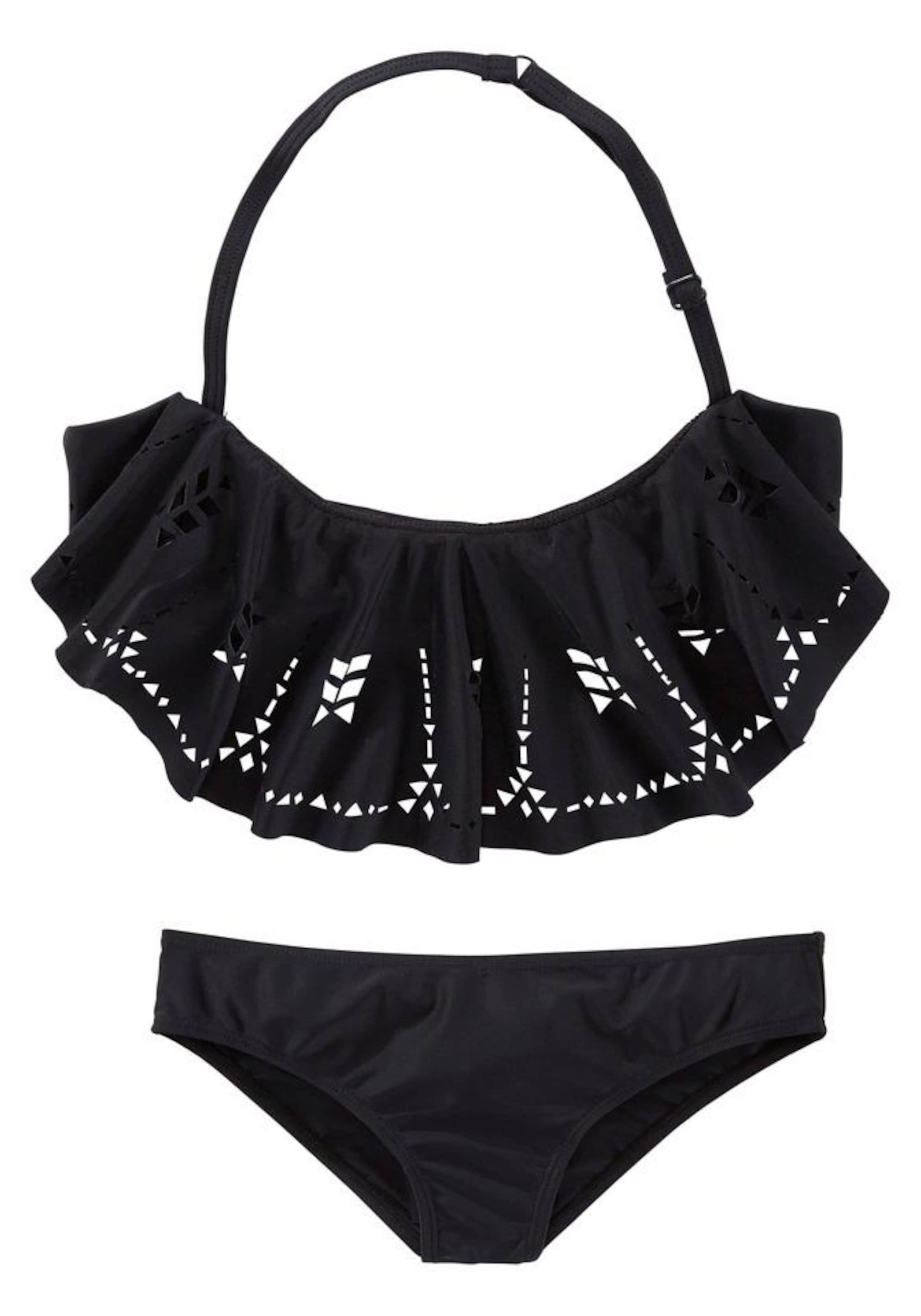 BUFFALO Bandeau Bikini 'Split Buf' värissä musta