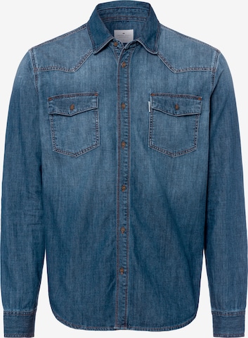 Cross Jeans Button Up Shirt ' A 208 ' in Blue: front