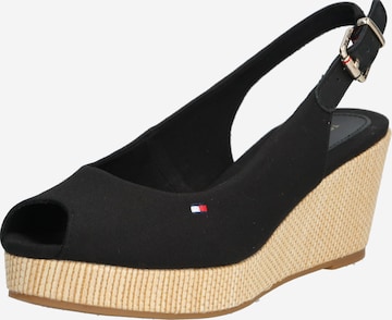 Sandales 'Elba' TOMMY HILFIGER en noir : devant