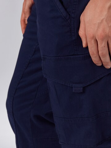 JACK & JONES Tapered Cargo Pants 'Paul Flake' in Blue