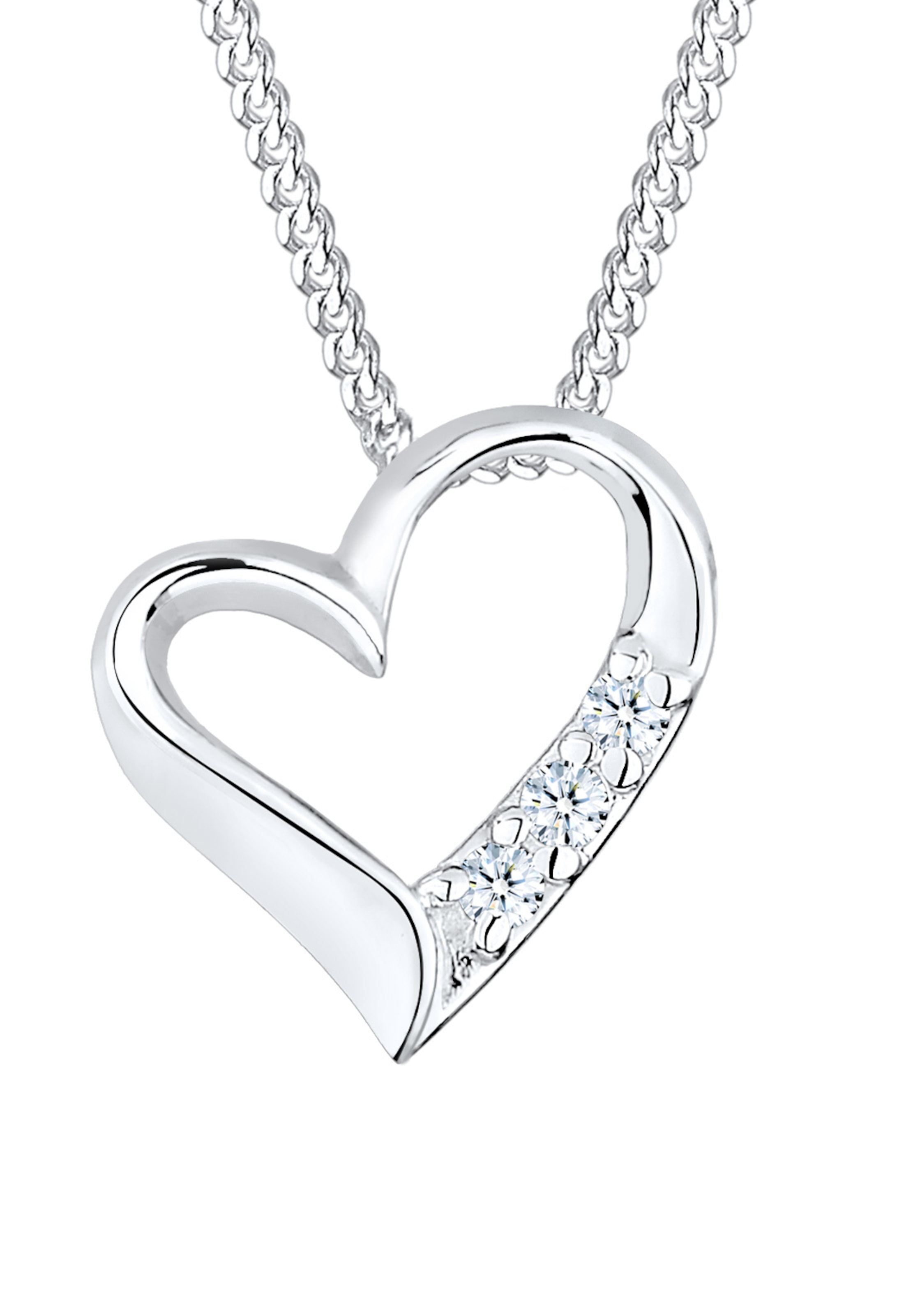 Elli DIAMONDS Kette 'Herz' in Silber