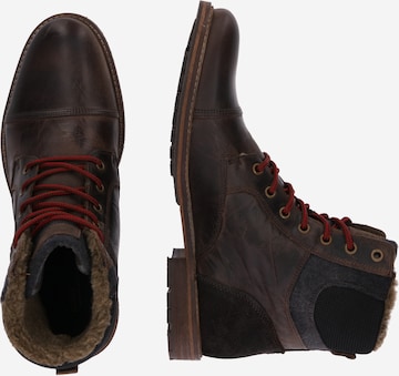 BULLBOXER Lace-Up Boots in Brown: side