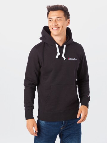 Coupe regular Sweat-shirt Champion Authentic Athletic Apparel en noir : devant