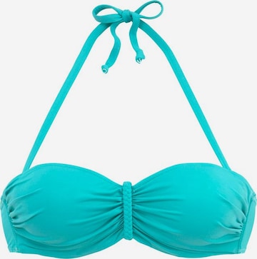 BUFFALO Bandeau Góra bikini 'Happy' w kolorze niebieski: przód