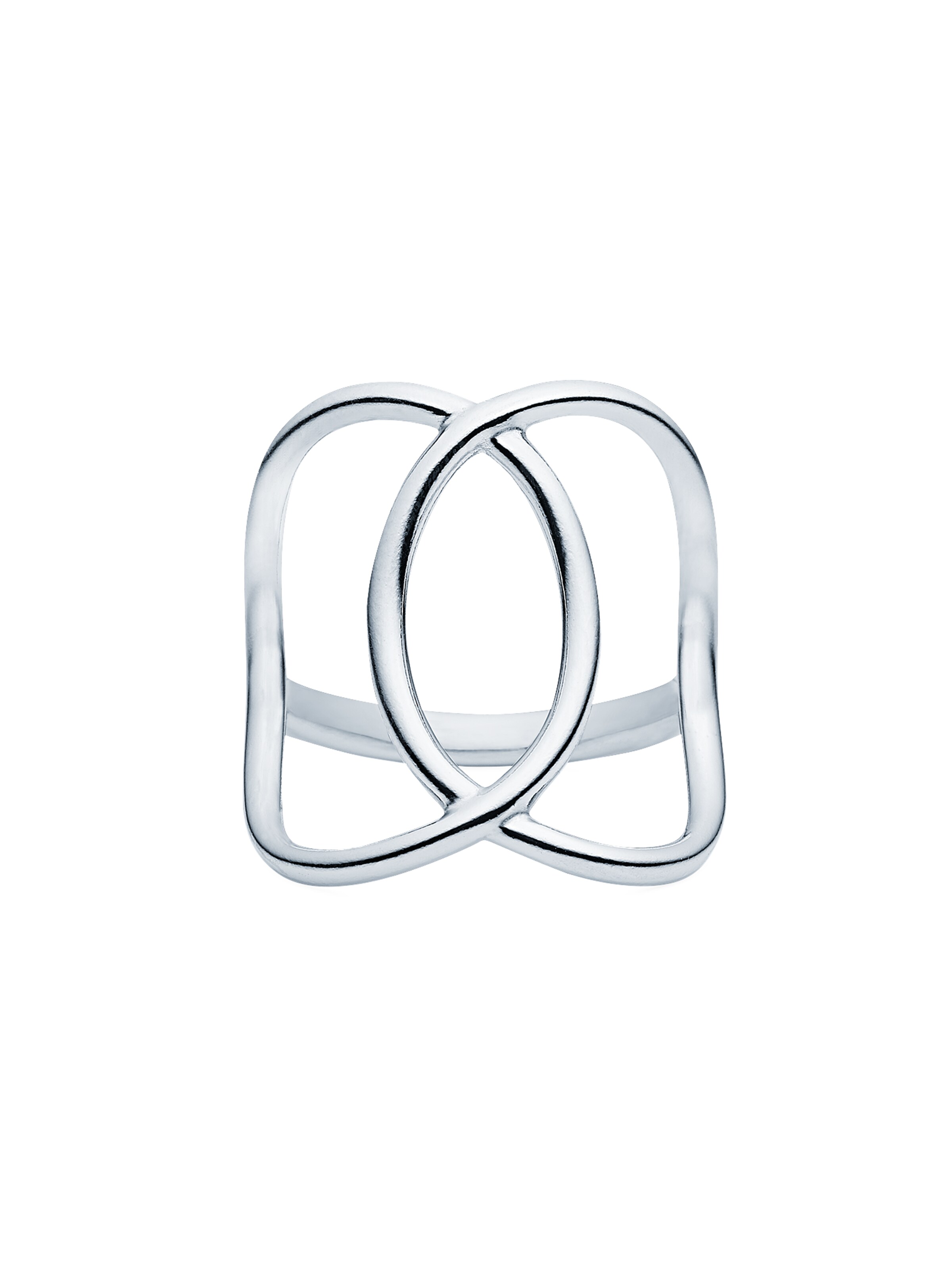 ID Fine - Ring 'Double Sphere' in de kleur Zilver