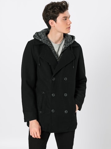 INDICODE JEANS Between-Seasons Coat 'Clifford' in Black