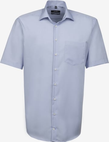 SEIDENSTICKER Zakelijk overhemd ' Comfort ' in Blauw: voorkant