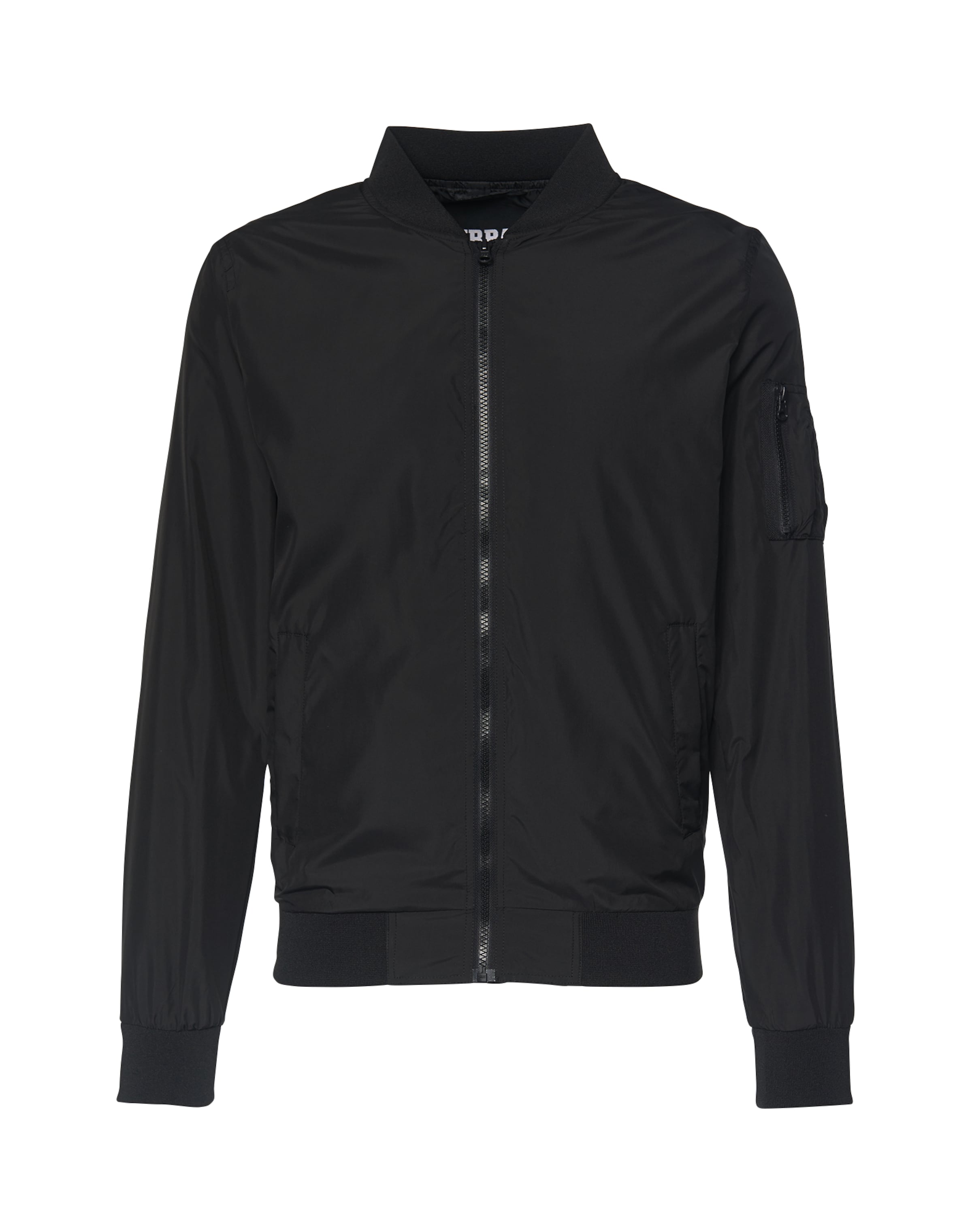 Urban Classics Prehodna jakna | črna barva: sprednja stran