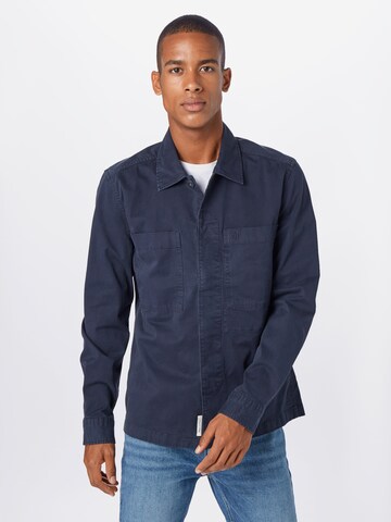 Marc O'Polo Comfort fit Button Up Shirt in Blue: front