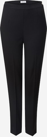 EDITED Regular Trousers with creases 'Tania' in Black: front