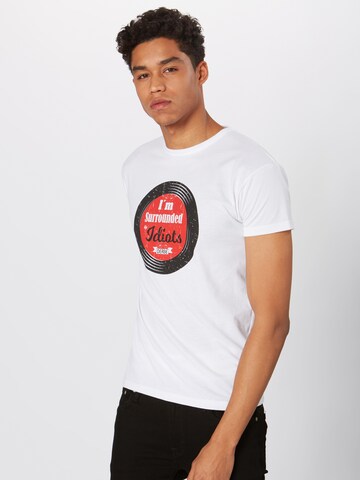 Derbe Shirt 'Idiots' in Weiß