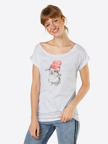 T-shirt 'It Hasi' Iriedaily en blanc : devant