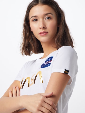 ALPHA INDUSTRIES Shirt 'Nasa' in White