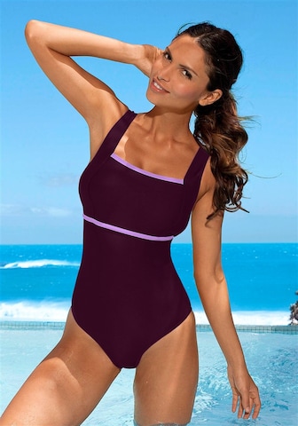 LASCANA Swimsuit in Purple: front