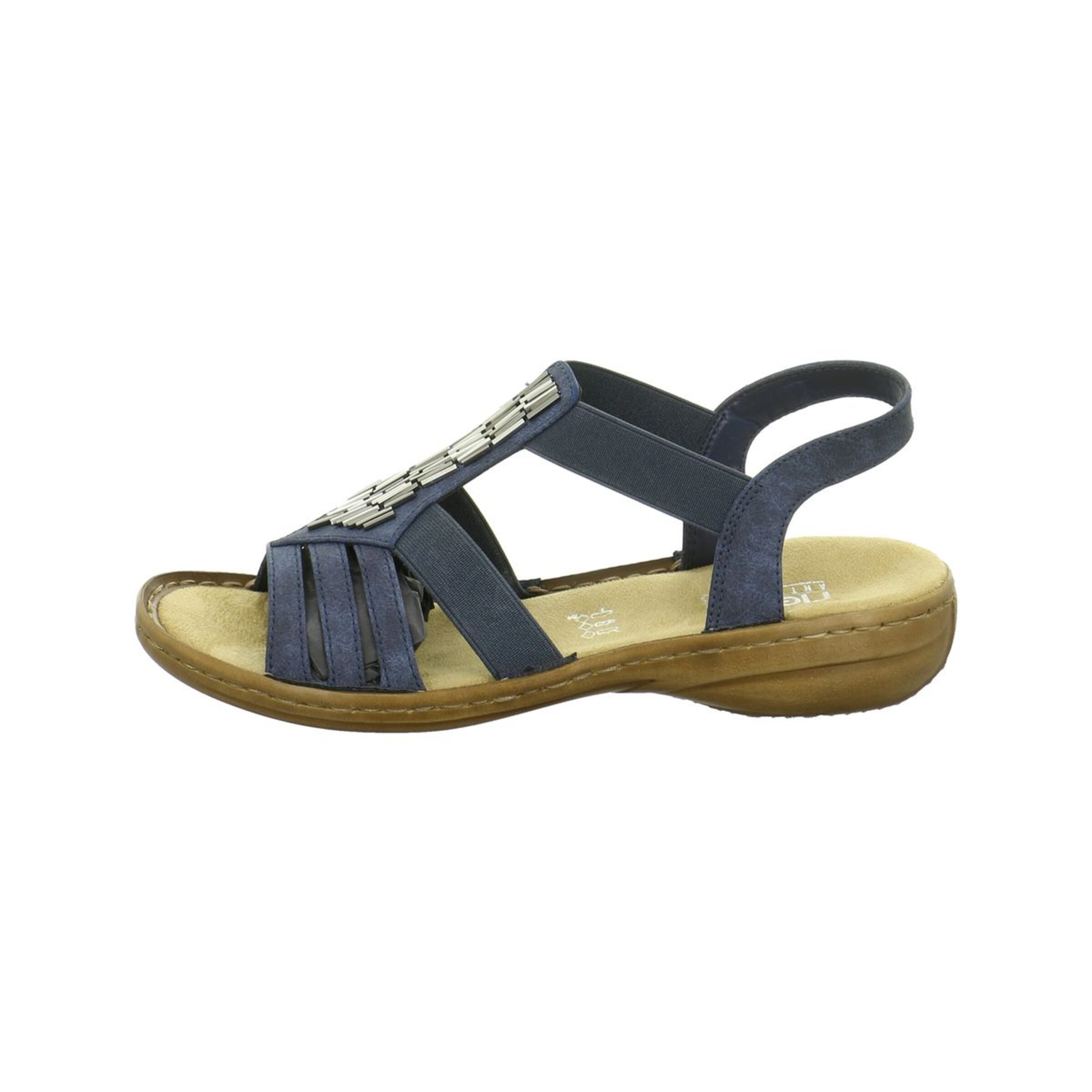 Sandales Rieker en bleu : devant