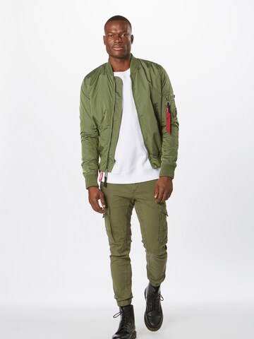 ALPHA INDUSTRIES Sweatshirt i vit