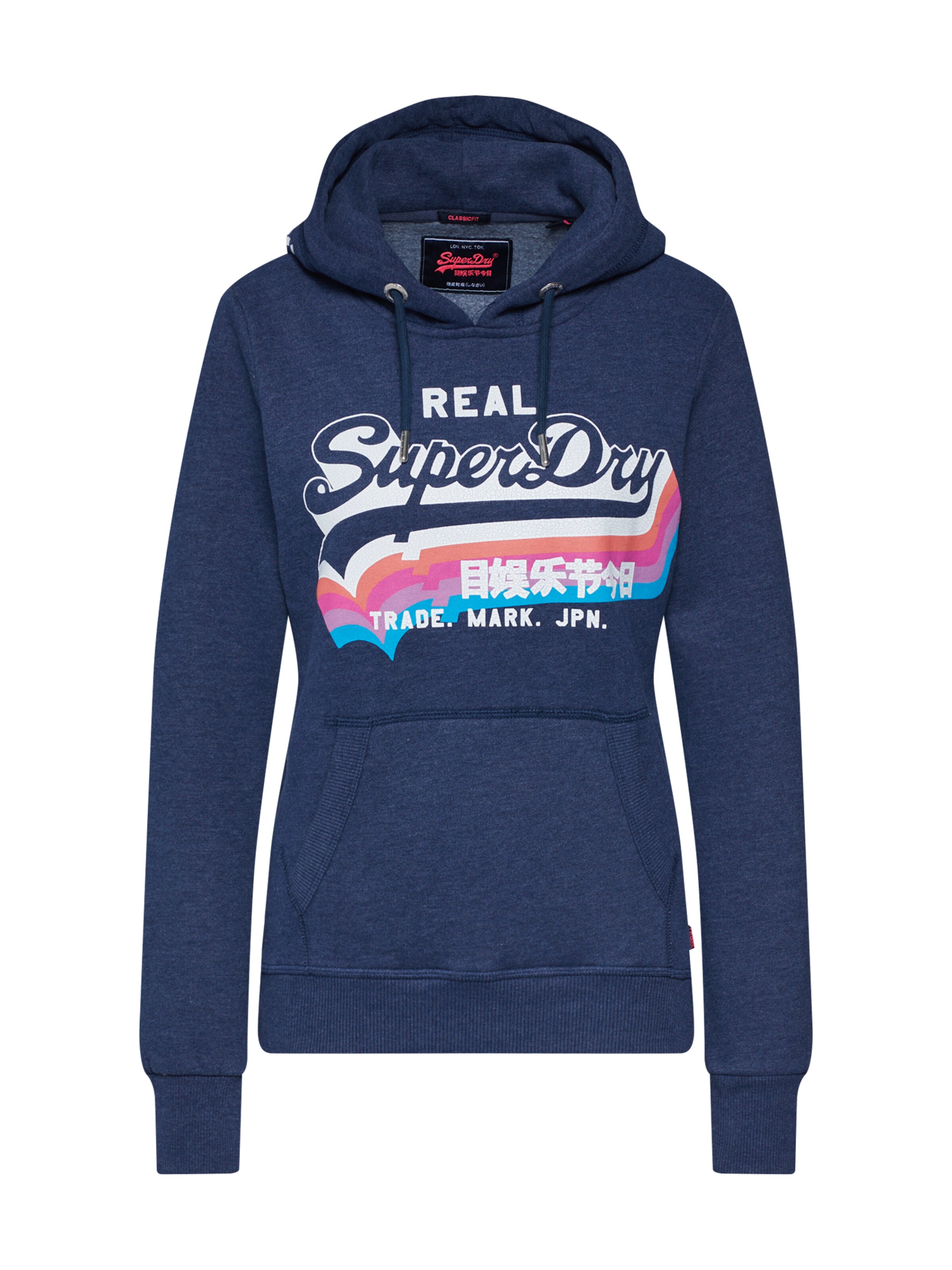 Superdry - Sweatshirt 'Rainbow' in de kleur Navy