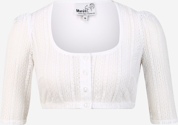 MARJO Tradisjonell bluse i hvit: forside