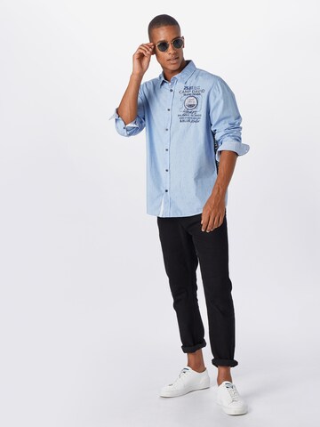 CAMP DAVID Regular Fit Hemd in Blau