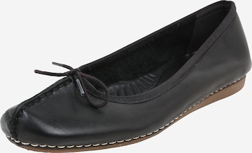 CLARKS Ballet Flats 'Freckle Ice' in Black: front