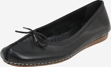 CLARKS Balerina 'Freckle Ice' - fekete: elől