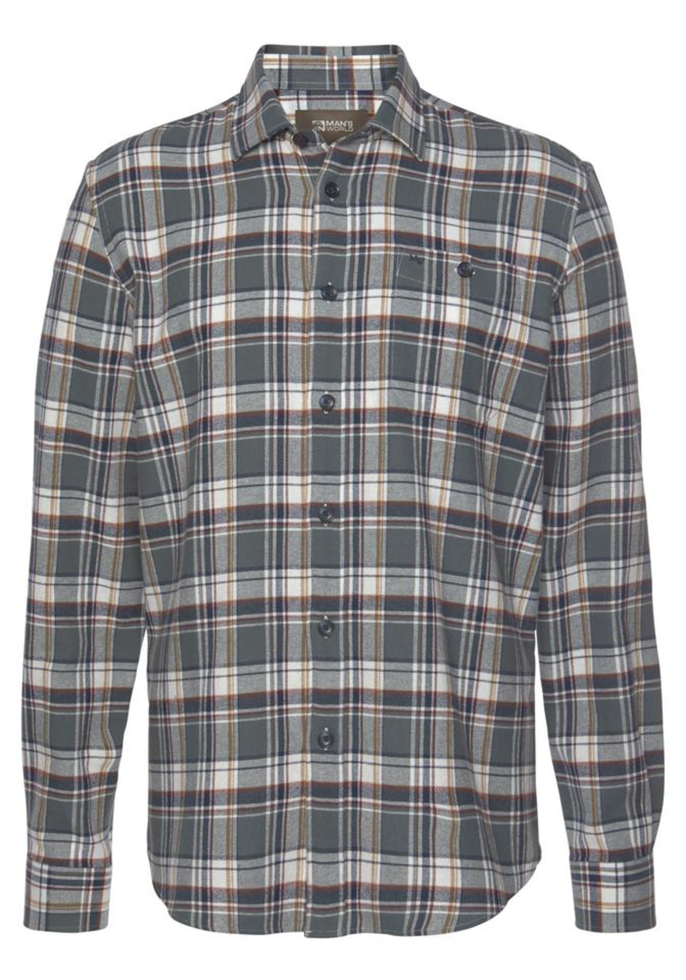 Man's World Regular fit Business Shirt in Grey: front