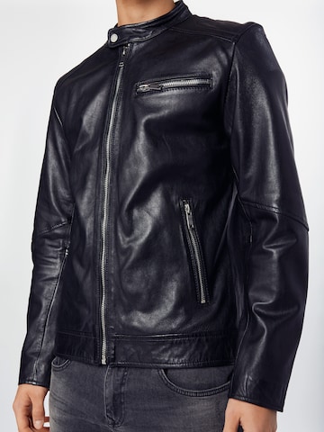 FREAKY NATION Regular fit Between-Season Jacket 'Lucky Jim' in Black: front