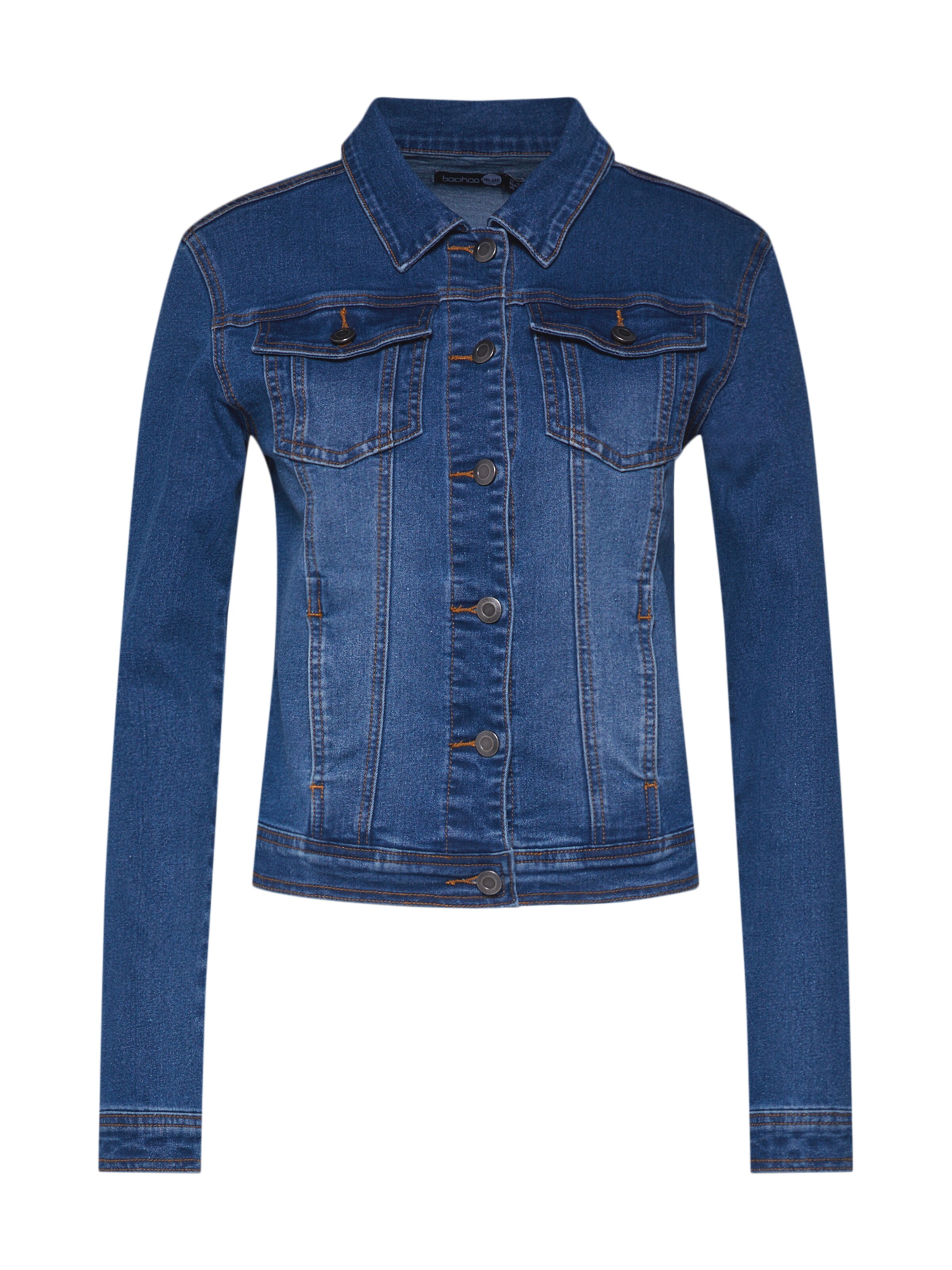 Boohoo - Jeans-Jacke in blue denim