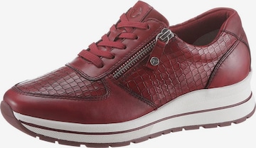 Tamaris Pure Relax Sneakers laag in Rood: voorkant