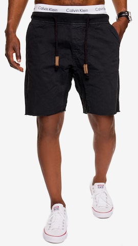 INDICODE JEANS Loosefit Shorts 'Carver' in Schwarz: predná strana