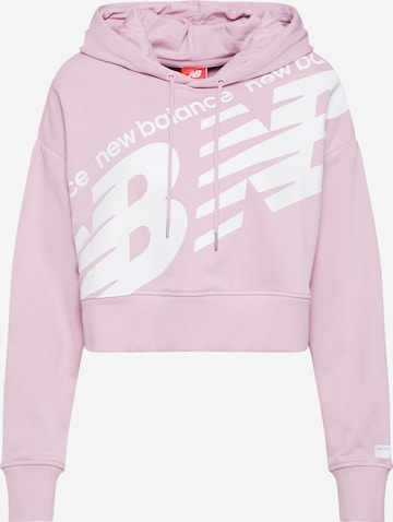 new balance Sweatshirt 'ATHLETICS' in Roze: voorkant