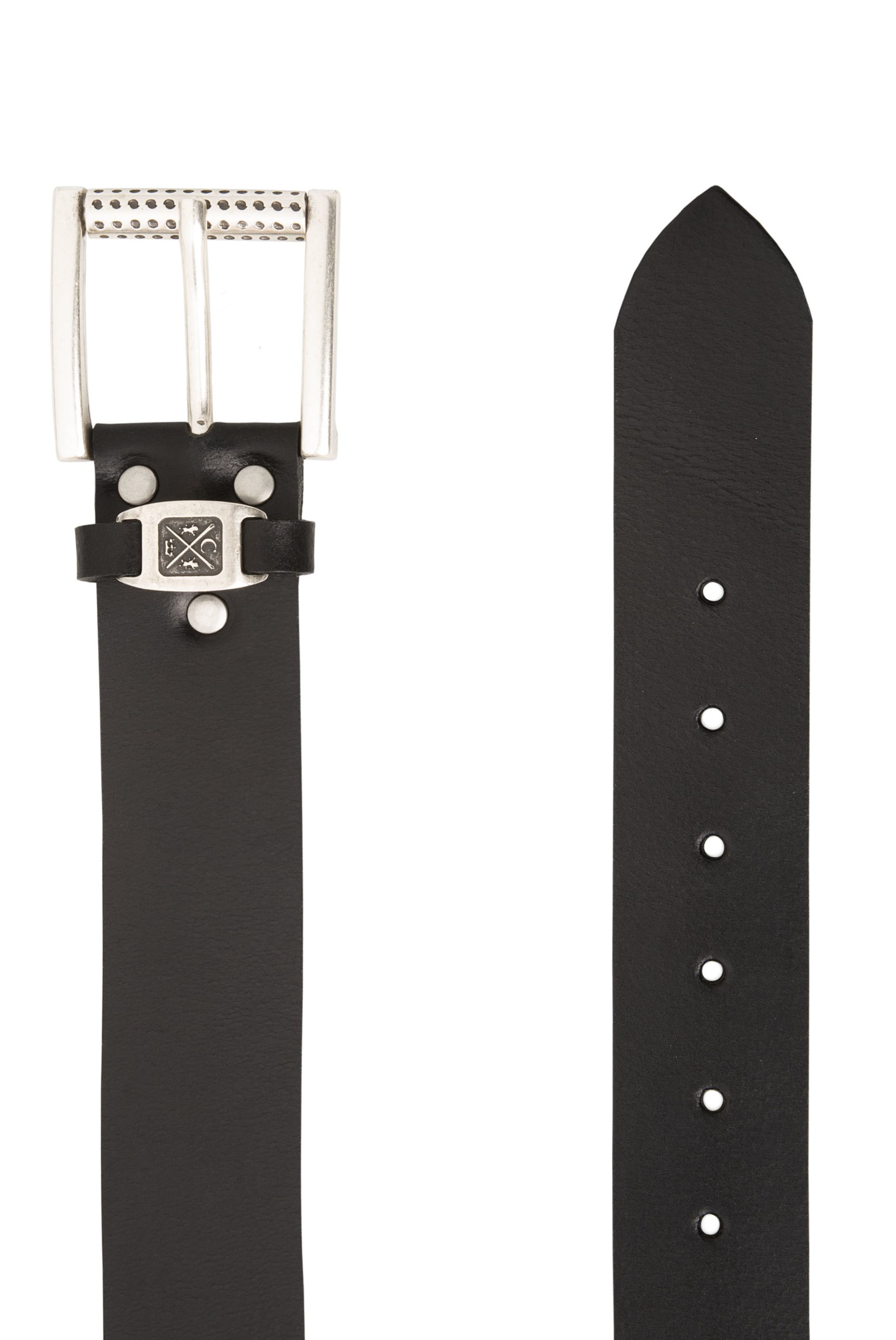 CAMP DAVID Ledergürtel in Schwarz