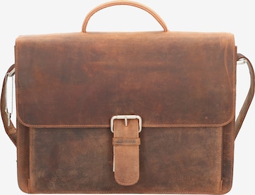 Plevier Document Bag 'Retro Darwin' in Brown: front