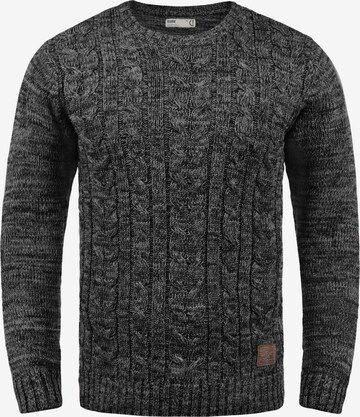 !Solid Strickpullover 'Philemon' in Schwarz: predná strana