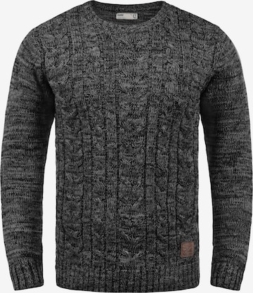 !Solid Strickpullover 'Philemon' in Schwarz: predná strana