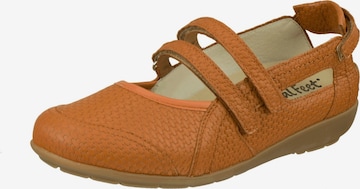 Natural Feet Ballet Flats with Strap 'Josi' in Brown: front