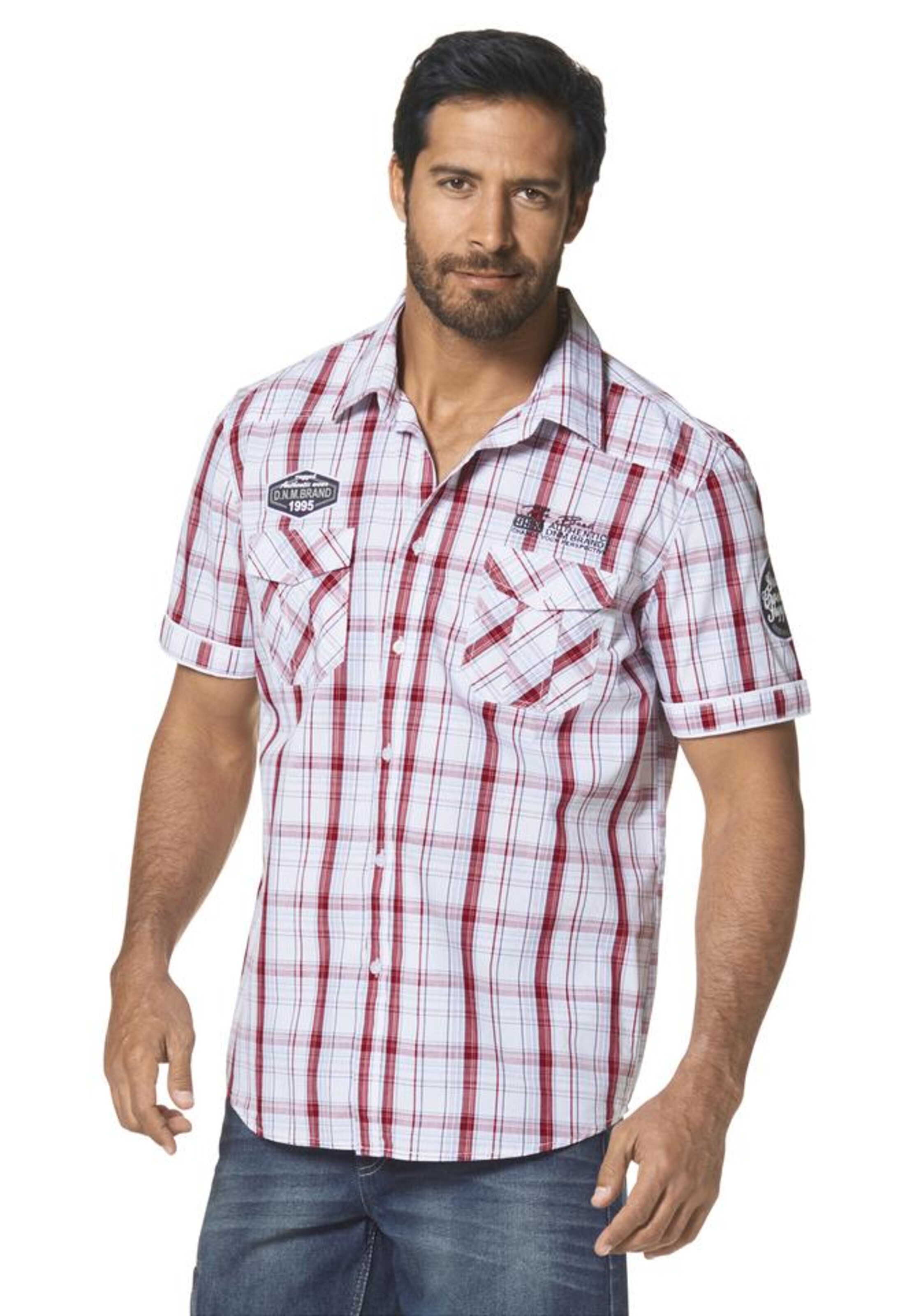 Man's World Comfort Fit Hemd in Mischfarben: Vorderseite