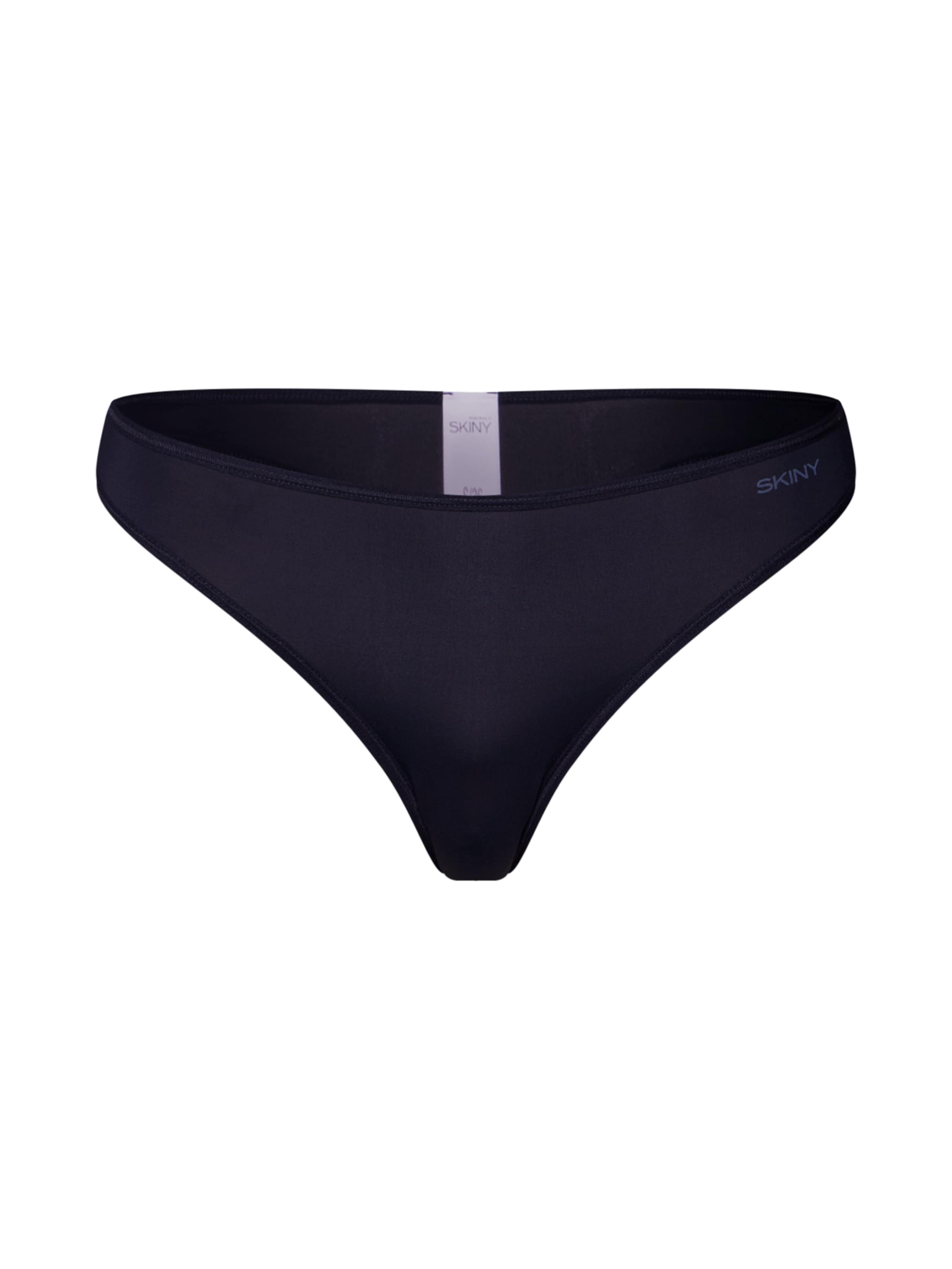 Skinyregular Tanga gaćice - crna boja: prednji dio