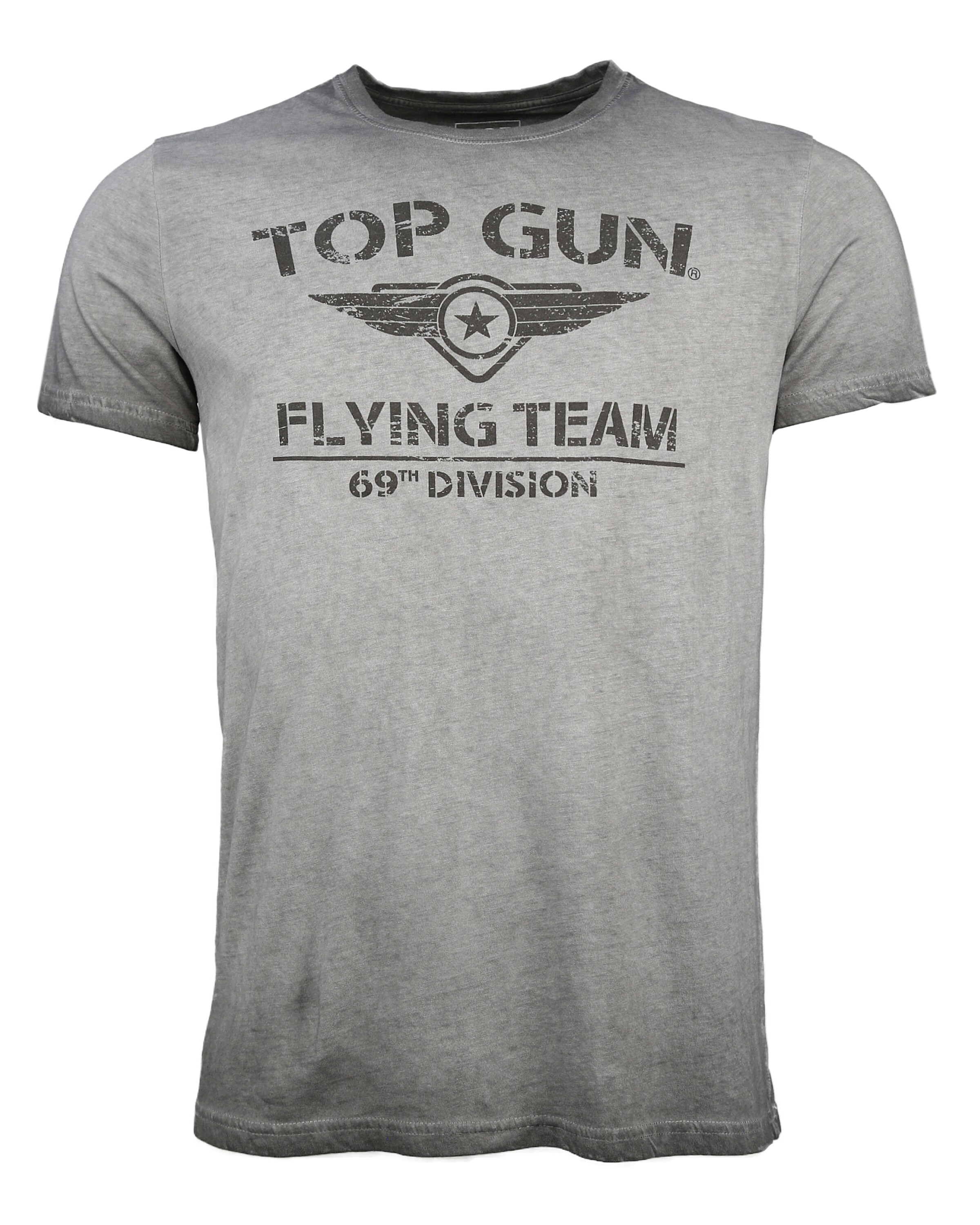 TOP GUN Shirt 'Ease' in Grijs: voorkant