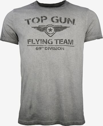 TOP GUN Shirt 'Ease' in Grijs: voorkant