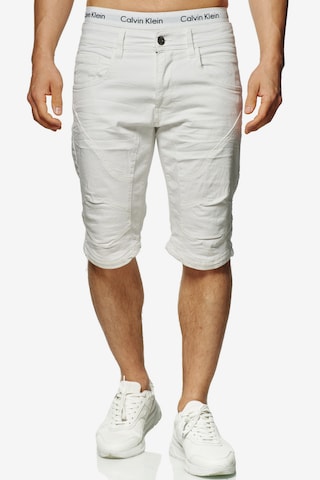 INDICODE JEANS Regular Shorts 'Leon' in Weiß: predná strana